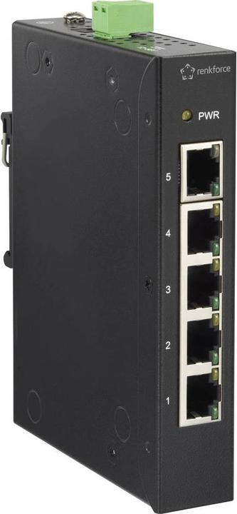 Immagine prodotto Renkforce Switch Fast Ethernet a 5 porte per guida DIN (5 Porti)