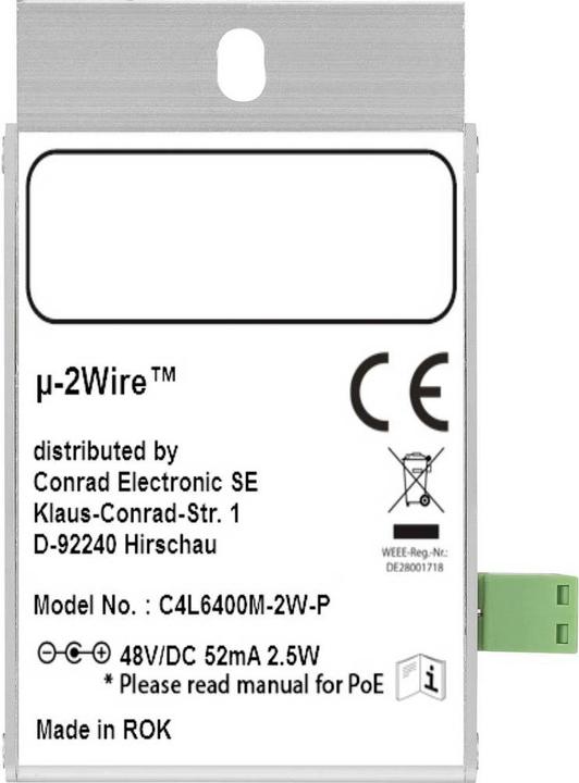Actual product image Renkforce IP Ethernet via 2-wire with PoE (Network Accessories)