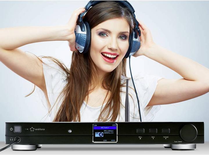 Produktbild Renkforce RF-DAB-IR 1700 HiFi Tuner DAB+, UKW, Internetradio, Bluetooth, WLAN DLNA-fähig (DAB+, FM, Bluetooth, WLAN)