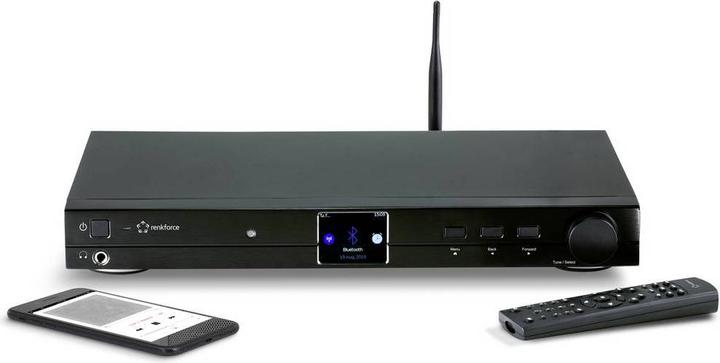 Produktbild Renkforce RF-DAB-IR 1700 HiFi Tuner DAB+, UKW, Internetradio, Bluetooth, WLAN DLNA-fähig (DAB+, FM, Bluetooth, WLAN)