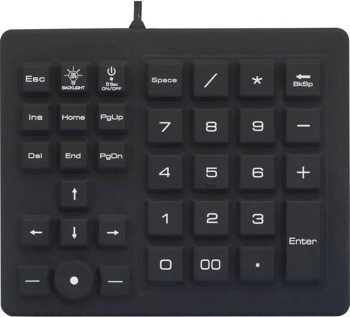 Immagine prodotto Renkforce Tastiera numerica USB IP68 con tasto a sfioramento (Tastierino numerico, Cablato)