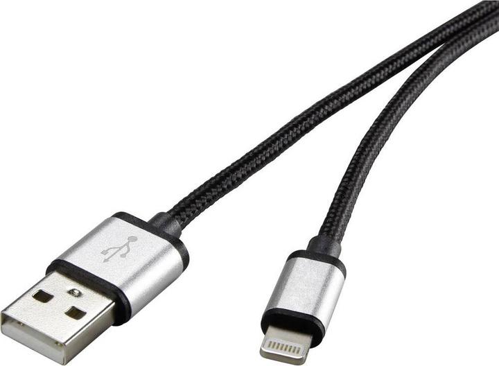 Image du produit Renkforce Câble de connexion Lightning Apple pour Apple iPod/iPad/iPhone 3 m (3 m, USB 2.0)