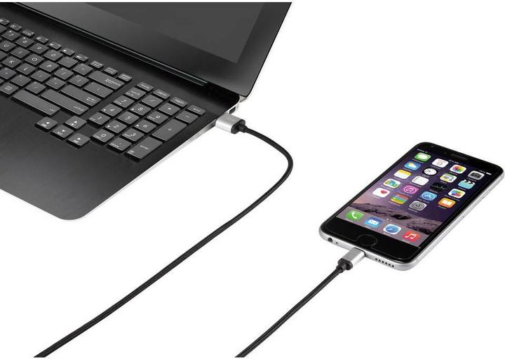 Image du produit Renkforce Câble de connexion Lightning Apple pour Apple iPod/iPad/iPhone 3 m (3 m, USB 2.0)