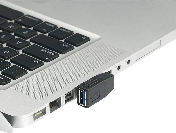 Actual product image Renkforce USB 3 adapter A male to A female angled 90° sideways to the left (USB 3.0)