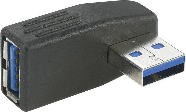 Actual product image Renkforce USB 3 adapter A male to A female angled 90° sideways to the left (USB 3.0)