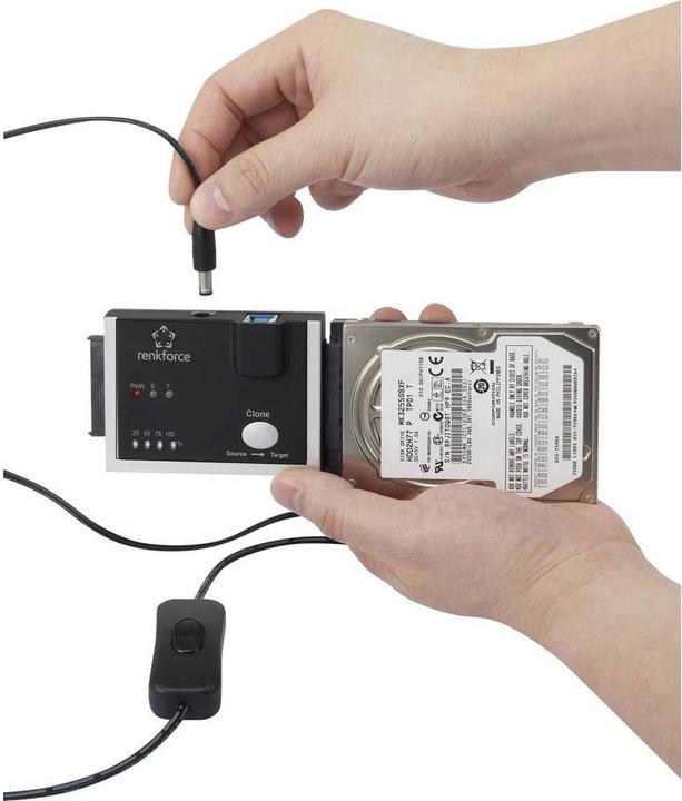 Actual product image Renkforce 1-fold hard disk copy station