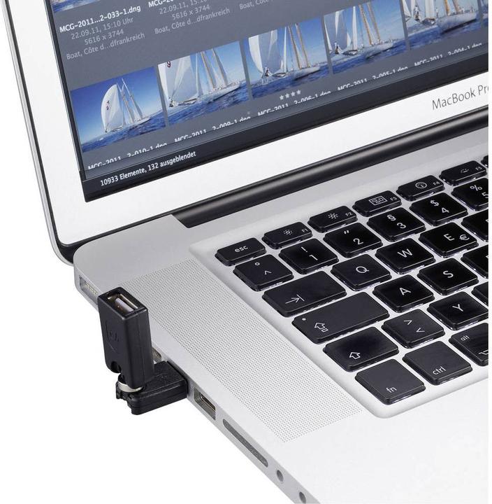 Actual product image Renkforce USB 2 Adapter A/A with 3D joint (USB 2.0, 2.50 W)