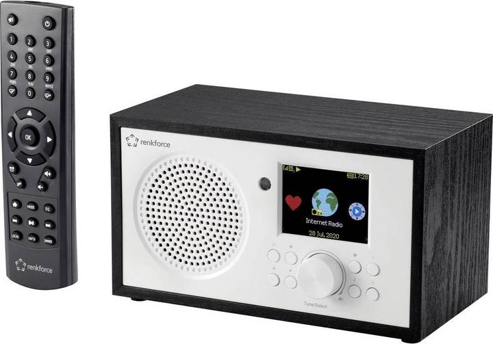 Produktbild Renkforce Internet Radio Bluetooth, AUX, WLAN, DLNA-fähig, tragbar mit Akku (Internetradio, WLAN, Bluetooth)