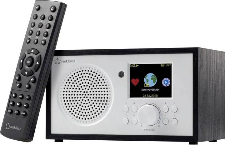 Produktbild Renkforce Internet Radio Bluetooth, AUX, WLAN, DLNA-fähig, tragbar mit Akku (Internetradio, WLAN, Bluetooth)