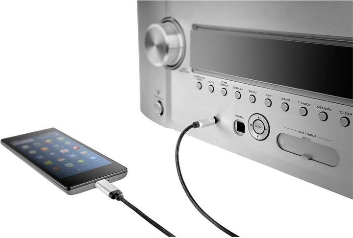 Produktbild Renkforce USB-C auf 3.5 mm Klinke-Kabel (1.20 m, 3.5mm Klinke (AUX))