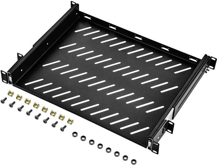 Productafbeelding Renkforce Netwerkkast Apparatuurplank 19 inch 1 U Pull-out Geschikt voor kastdiepte: vanaf 400 mm