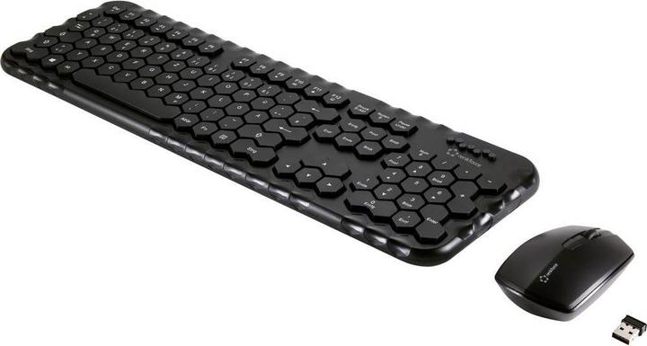 Renkforce RF-KMC-500 Kabelloses Tastatur- und Maus-Set 2.4 GHz (DE, Kabellos)