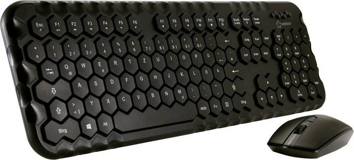 Produktbild Renkforce RF-KMC-500 Kabelloses Tastatur- und Maus-Set 2.4 GHz (DE, Kabellos)
