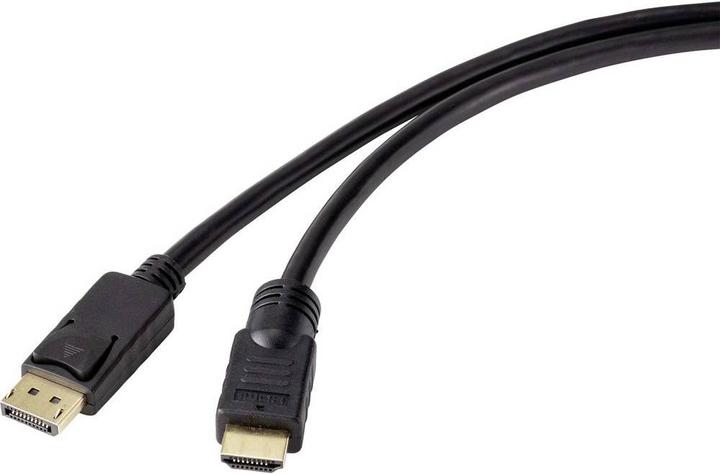 Produktbild Renkforce DisplayPort HDMI Anschlusskabel 20 m mit Ferritkern (20 m, DisplayPort, HDMI)