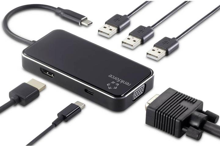 Produktbild Renkforce USB-CÂ® Mini-Dockingstation (USB-C, 6 Ports)