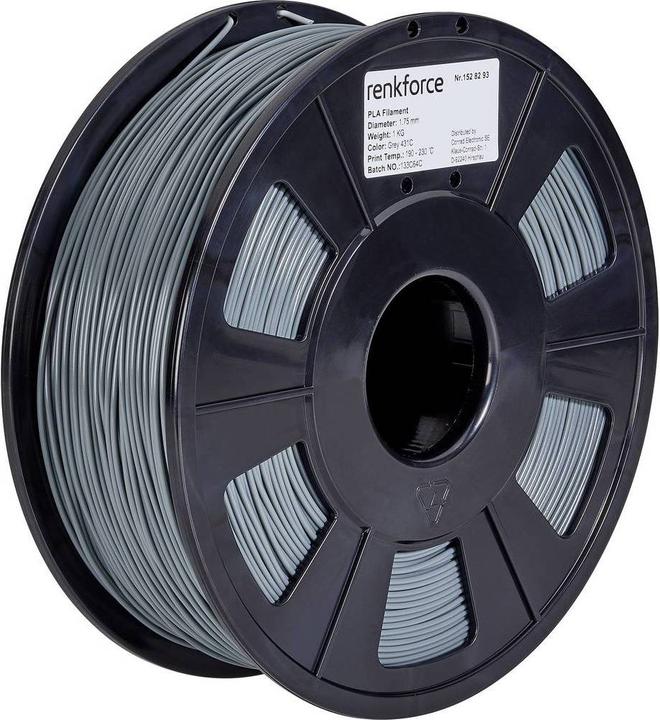 Actual product image Renkforce Filament PLA (PLA, 1.75 mm, 1000 g, Grey)