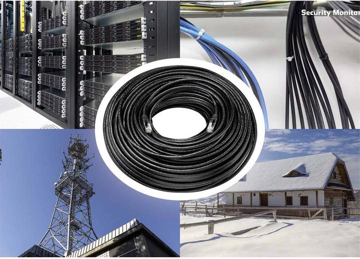 Image du produit Renkforce RJ45 RF-4538200 CAT 6a S/FTP 15,00 m Noir adapté à une utilisation en extérieur (S/FTP, CAT6a, 15 m)