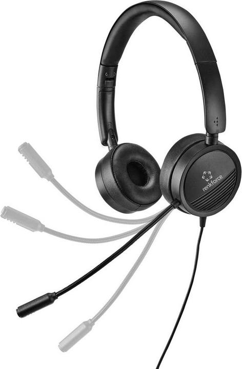 Actual product image Renkforce PC Headset RF HS 360 USB Stereo On Ear (Cable, USB-A)