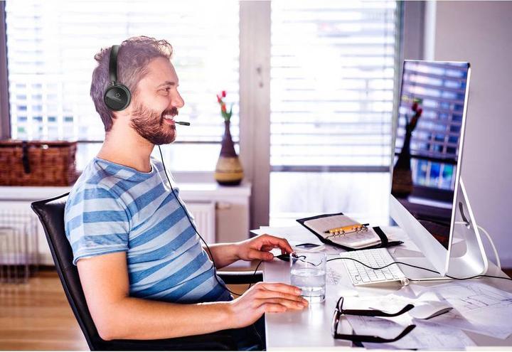 Actual product image Renkforce PC Headset RF HS 360 USB Stereo On Ear (Cable, USB-A)