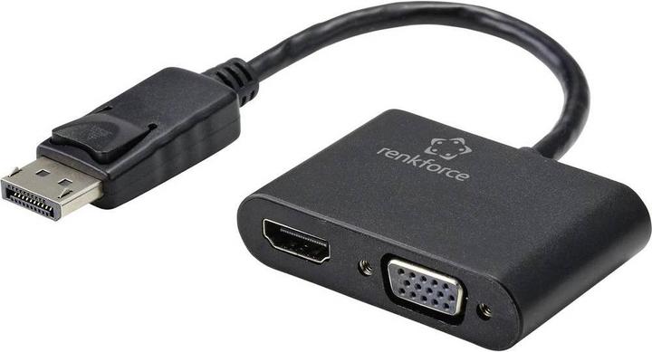 Produktbild Renkforce Display port to HDMI + VGA adapter (0.15 m, VGA, DisplayPort, HDMI)
