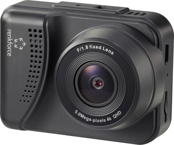 Produktbild Renkforce 4K Dashcam mit integriertem GPS, WLAN und Rückfahrkamera (Akku, WLAN, Beschleunigungssensor, GPS-Empfänger, 4K)