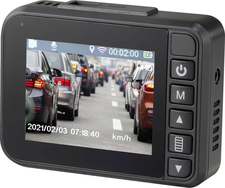 Produktbild Renkforce 4K Dashcam mit integriertem GPS, WLAN und Rückfahrkamera (Akku, WLAN, Beschleunigungssensor, GPS-Empfänger, 4K)