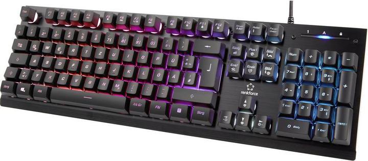 Produktbild Renkforce RGB kabelgebundene USB-Gaming-Tastatur (DE, Kabelgebunden)