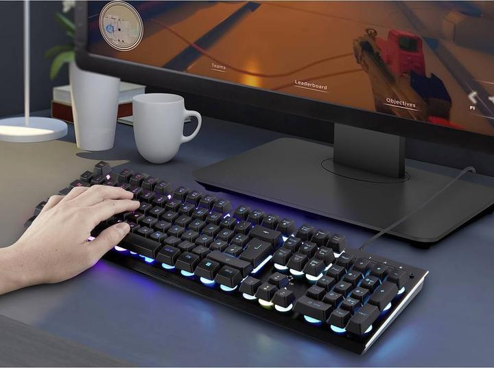 Produktbild Renkforce RGB kabelgebundene USB-Gaming-Tastatur (DE, Kabelgebunden)