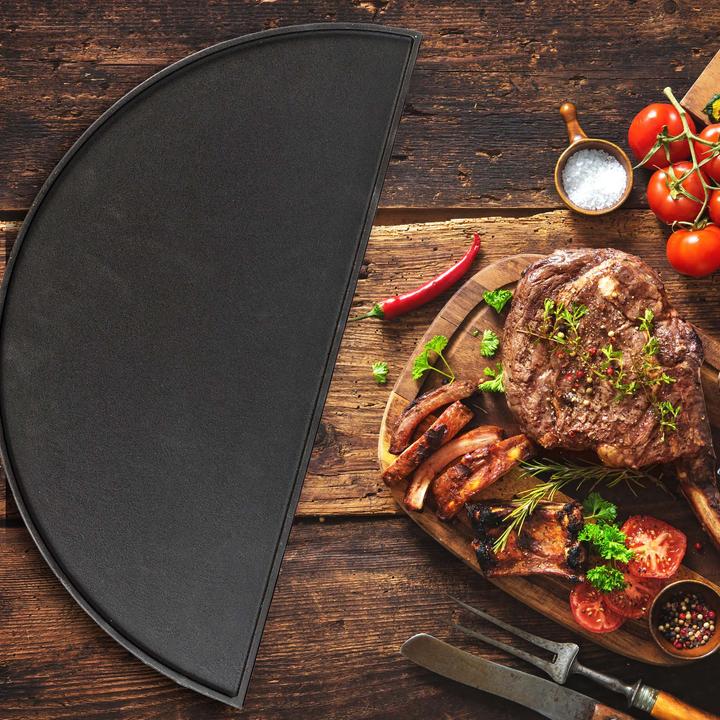 Image du produit Wiltec Gusseisen Grillplatte 46,7x22,8x1,5cm Grill Platte Grillzubehör BBQ