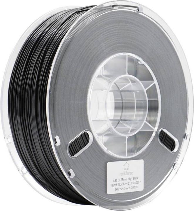 Produktbild Renkforce Filament Test-Sets ABS (ABS, 1.75 mm, 1000 g, Schwarz)