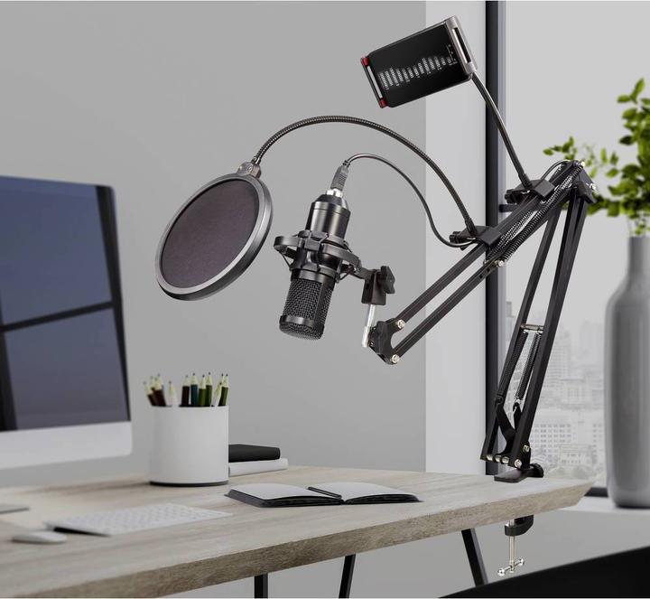 Produktbild Renkforce Mikrofonständer, Pop-Filter und Telefonhalter