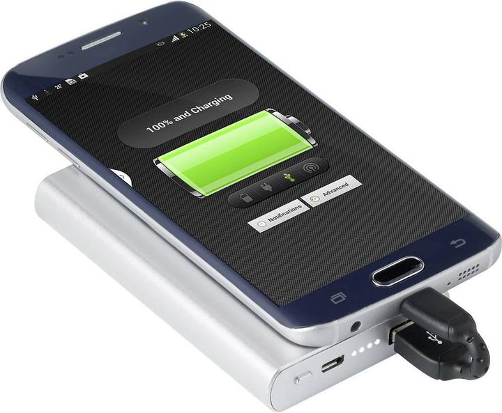 Actual product image Renkforce USB 2 Powerbank connection cable A/Micro-B 5 cm (0.05 m, USB 2.0)