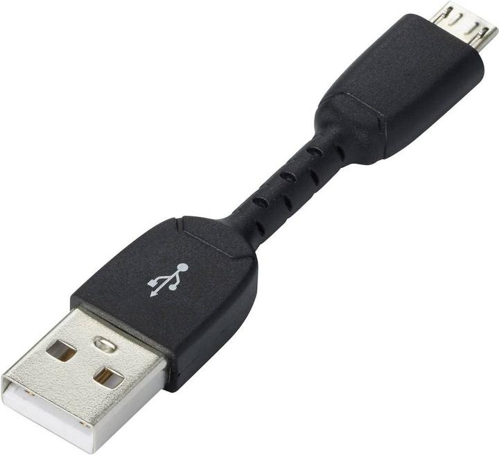 Actual product image Renkforce USB 2 Powerbank connection cable A/Micro-B 5 cm (0.05 m, USB 2.0)