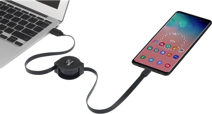 Immagine prodotto Renkforce Cavo retrattile da USB 3 a USB-C di 0,8 m (0.80 m, USB 3.2 Gen 1)