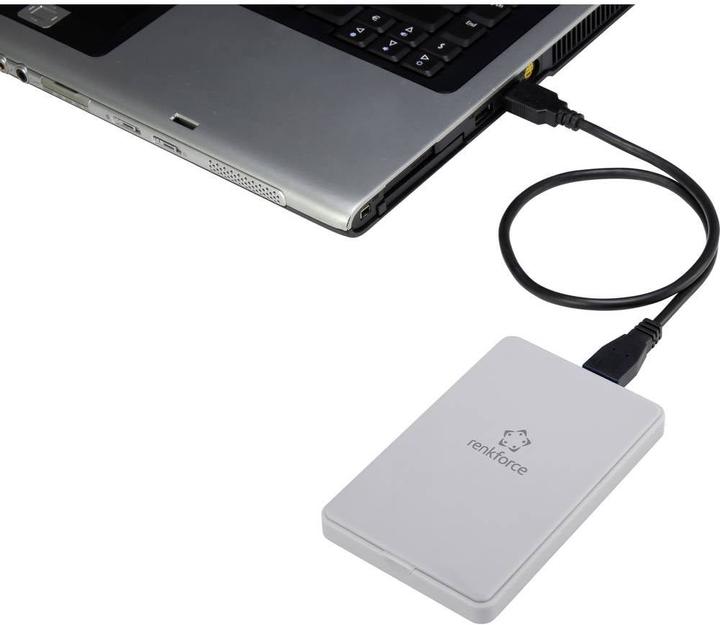 Actual product image Renkforce 6.35 cm (2.5"³) SATA Hard Drive Enclosure Rubber USB 3 (2.5")