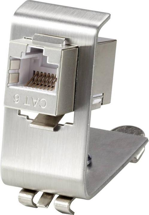 Actual product image Renkforce 1 port RJ45 keystone module for top-hat rail (Keystone module)