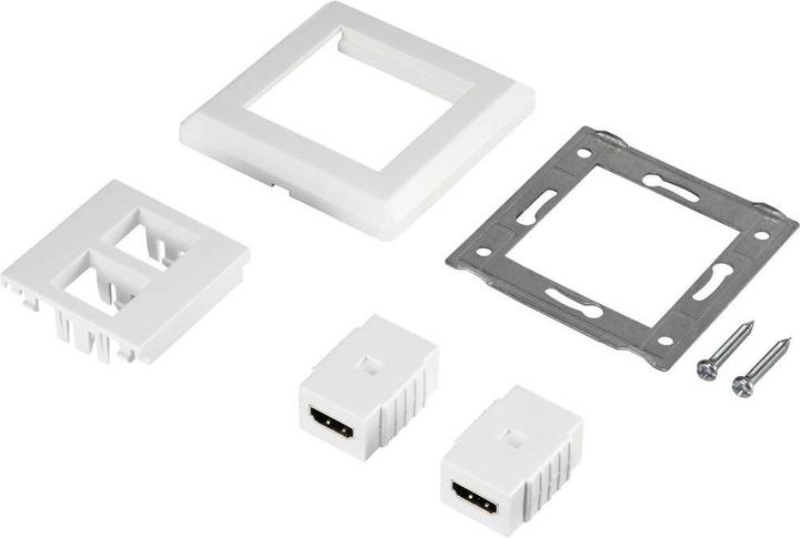 Produktbild Renkforce 2 Port Unterputz HDMI Wandanschlussdose mit Kabel (HDMI)