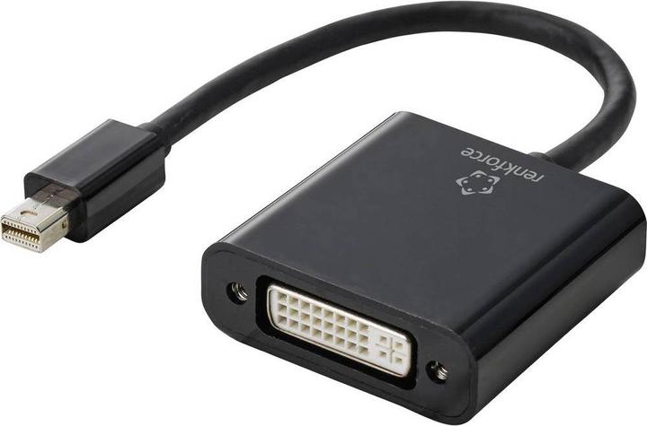 Actual product image Renkforce Passive Mini DisplayPort male to DVI-D 24+5 female adapter (DVI, Mini DP, 15 cm)
