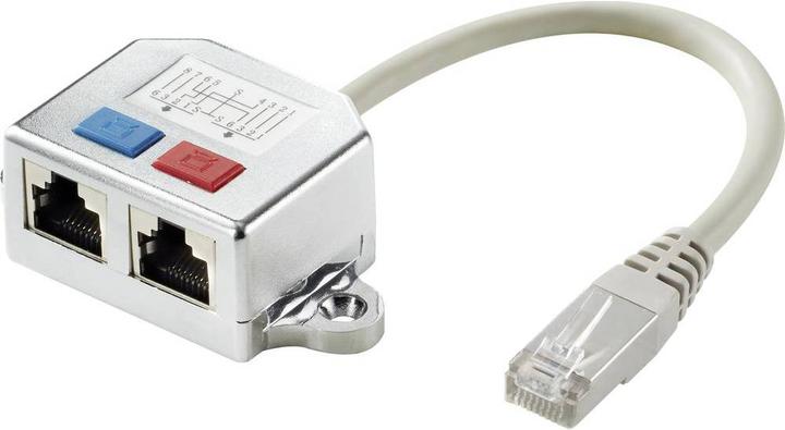 Produktbild Renkforce RJ45 T-Adapter CAT 6 für Cablesharing (RJ45, RJ45 (2x))