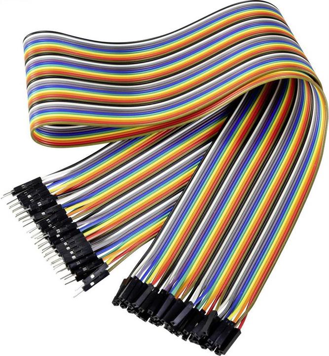 Produktbild Renkforce Drahtbrücken-Stecker - Drahtbrücken-Buchse 60 cm Flachkabel