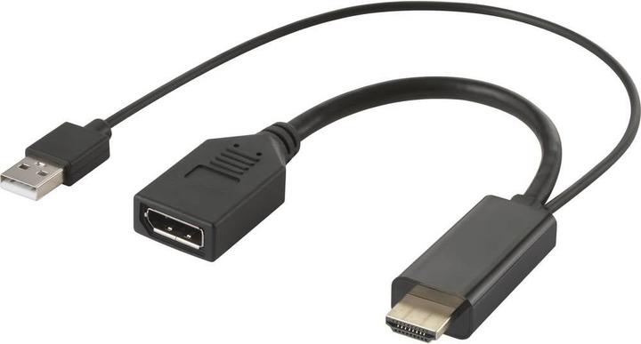 Actual product image Renkforce HDMI plug to DisplayPort socket (HDMI, 15 cm)