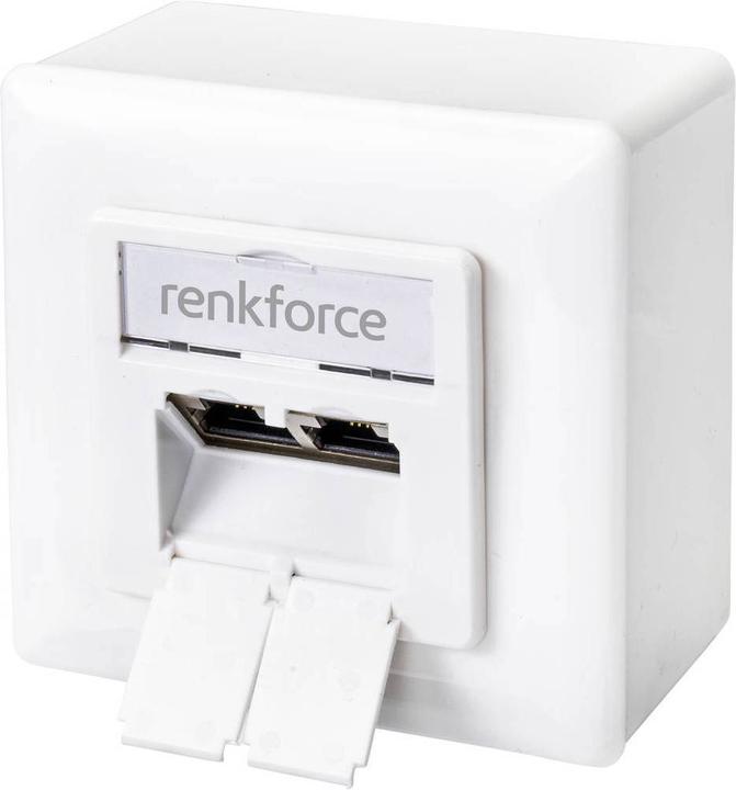 Productafbeelding Renkforce Opbouw netwerk contactdoos CAT 6 zuiver wit