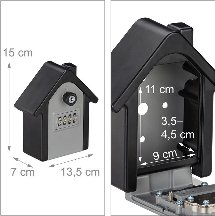 Actual product image Relaxdays Keybox House, Combination Lock Safe