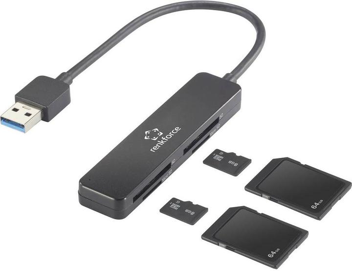 Immagine prodotto Renkforce Lettore di schede portatile USB-A 3 (USB)