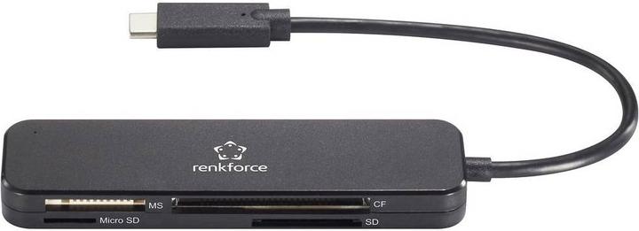 Actual product image Renkforce External USB 3.2 Gen1 (USB 3.0) Memory Card Reader USB-C (USB-C 3.2 Gen 1)