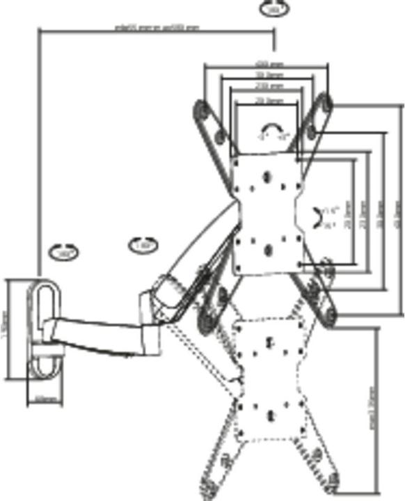 Produktbild SpeaKa Professional TV-Wandhalterung SuperFlex 66 (Wand, 47", 20 kg)