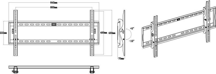 Produktbild SpeaKa Professional TV-Wandhalterung 105 cm (42”) - 200 cm (80”) 100 kg (Wand, 80", 100 kg)