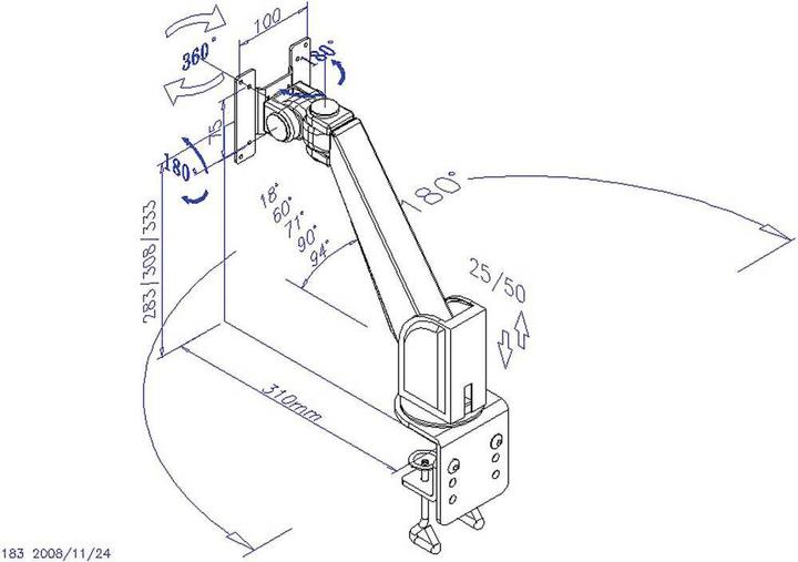 Produktbild SpeaKa Professional LCD-Monitorarm Tischmontage (Tisch, 22")
