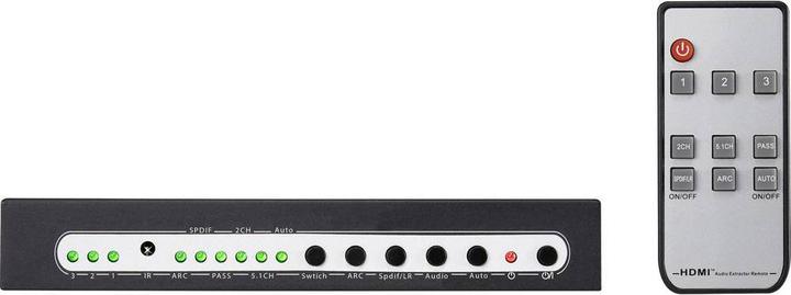 Immagine prodotto SpeaKa Professional Switch HDMI Ultra HD a 3 porte con estrattore audio