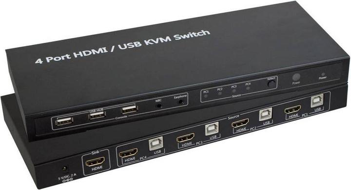 Produktbild SpeaKa Professional 4Ã—1 HDMI KVM Switch mit USB